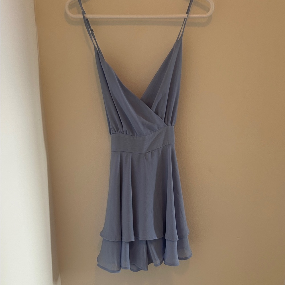 Light Blue Spaghetti Strap Romper